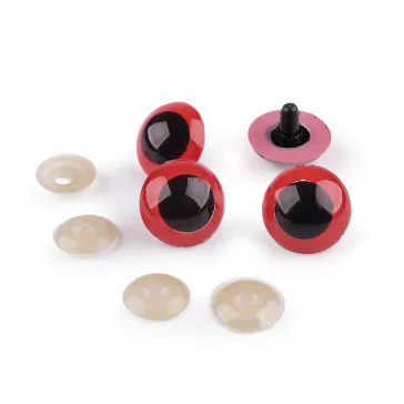 Biztonsági szem nagy Ø26 mm - 6 piros (160 szett)