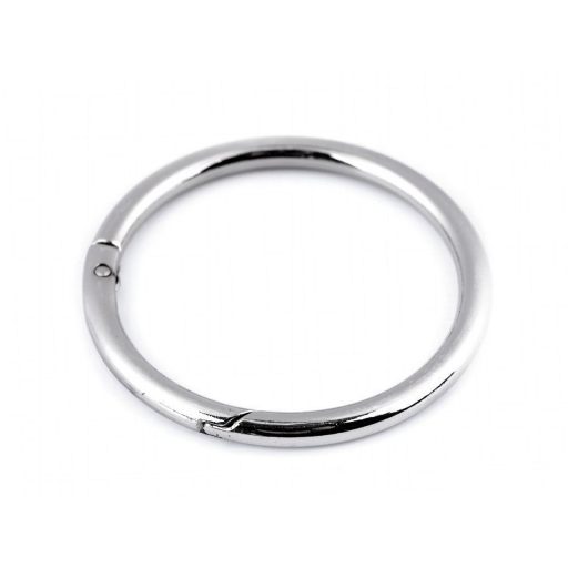 Karabiner gömbölyű táskára való / karika kulcsra Ø50 mm nagy