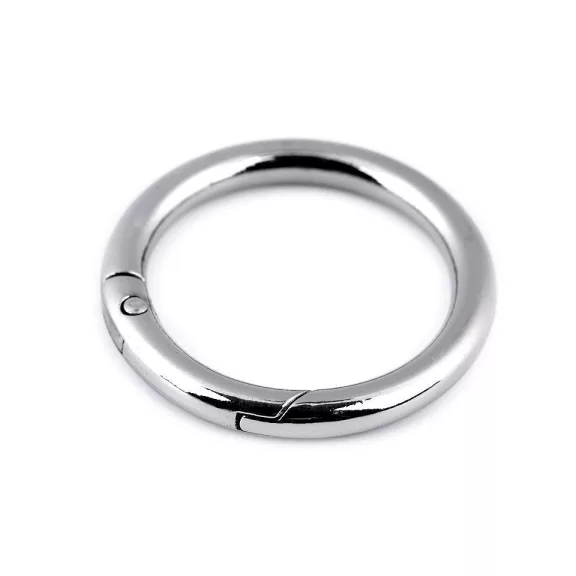 Karabiner gömbölyű táskára való / karika kulcsra Ø32 mm - 1 nikkel (10 db-os csomagolás) Karabiner gömbölyű táskára való / karika kulcsra Ø32 mm - 1 nikkel (10 db-os csomagolás)