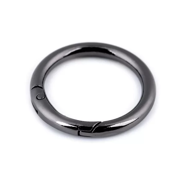 Karabiner gömbölyű táskára való / karika kulcsra Ø32 mm - 2 nikkel fekete (1 db-os csomagolás) Karabiner gömbölyű táskára való / karika kulcsra Ø32 mm - 2 nikkel fekete (1 db-os csomagolás)