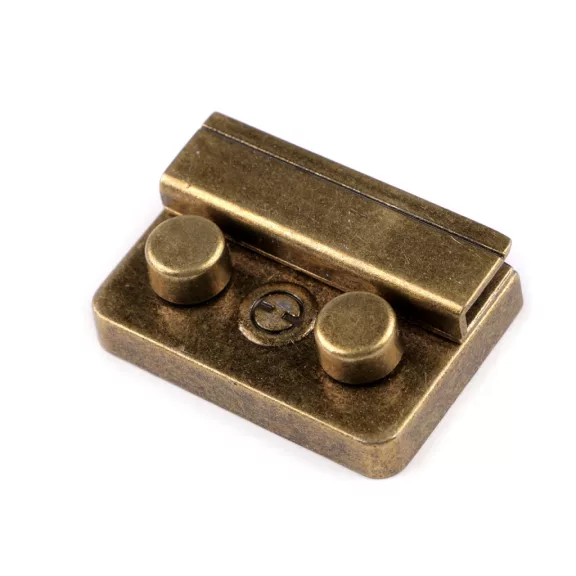 Fém táska zár 32x46 mm kapocs - ósárgaréz (1 szett) Fém táska zár 32x46 mm kapocs - ósárgaréz (1 szett)