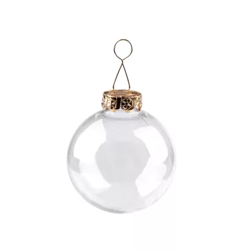  Díszgömb Ø6 cm átlátszó - 2 Transparent arany (24 db-os csomagolás)