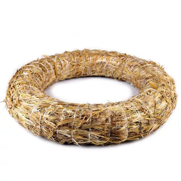 Szalma koszorú Ø50 cm - természeti (3 db-os csomagolás)