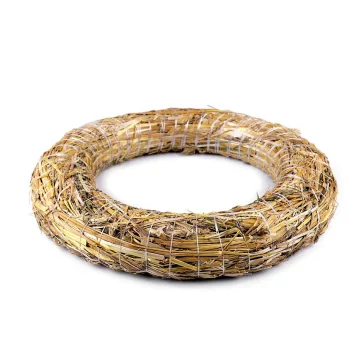Szalma koszorú Ø35 cm - természeti (3 db-os csomagolás)