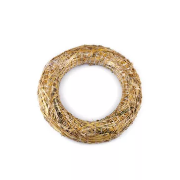 Szalma koszorú Ø35 cm - természeti (9 db-os csomagolás)