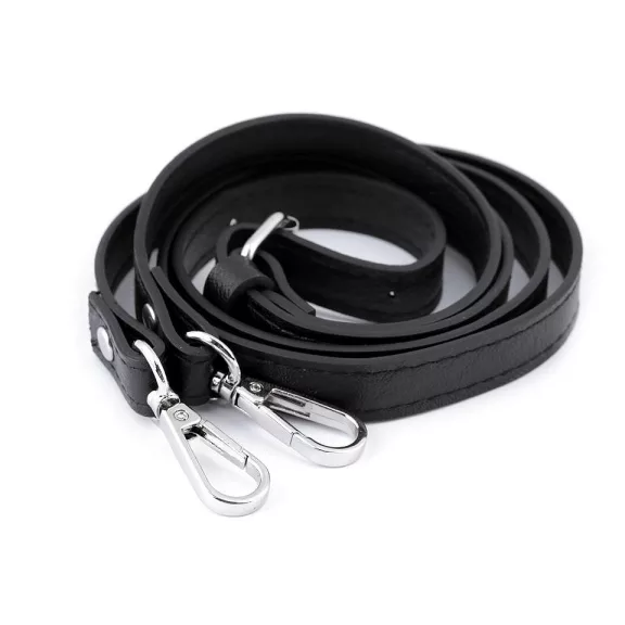 Műbőr heveder / táskafül karabinerrel hossza szélessége 1,5 cm - 1 fekete nikkel (10 db-os csomagolás) Műbőr heveder / táskafül karabinerrel hossza szélessége 1,5 cm - 1 fekete nikkel (10 db-os csomagolás)