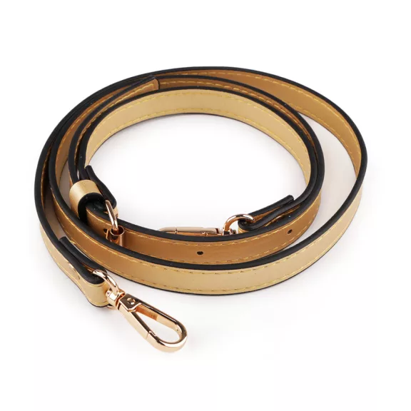 Műbőr heveder / táskafül karabinerrel hossza szélessége 1,5 cm - 11 világos arany arany (1 db-os csomagolás) Műbőr heveder / táskafül karabinerrel hossza szélessége 1,5 cm - 11 világos arany arany (1 db-os csomagolás)