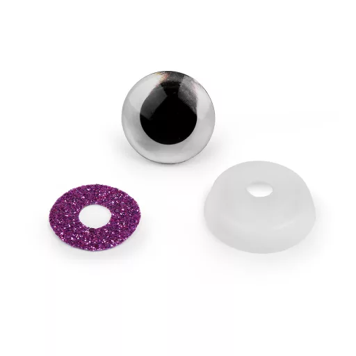 Biztonsági szemeg glitterekkel Ø20 mm