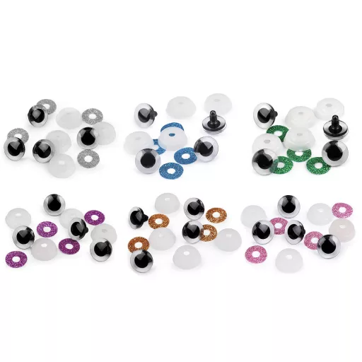 Biztonsági szemeg glitterekkel Ø20 mm