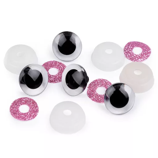 Biztonsági szemeg glitterekkel Ø20 mm