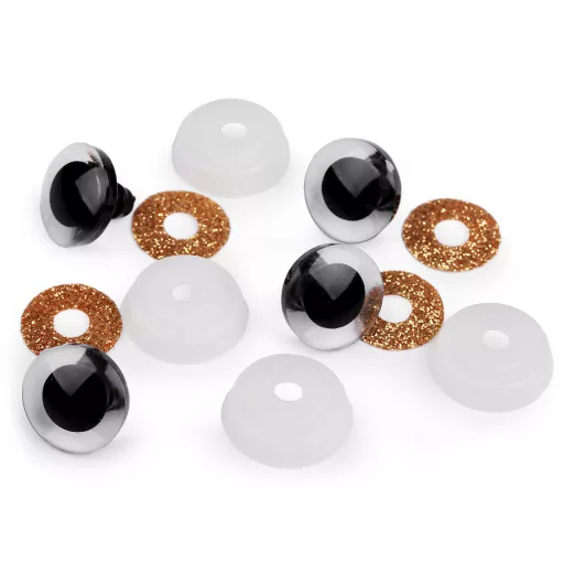 Biztonsági szemeg glitterekkel Ø20 mm