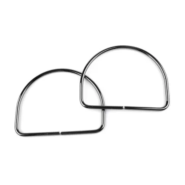   Fém táskafül 10,5x13 cm - 3 nikkel fekete (30 db-os csomagolás)