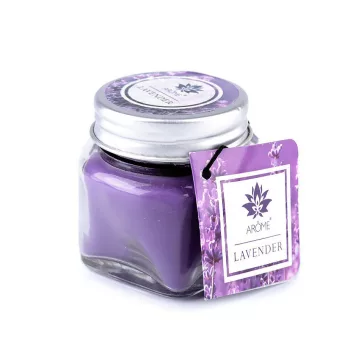   Kis illat mécses üvegben névkártyával 28 g - 28 (Mulled wine) vörös bordó (3 db-os csomagolás)