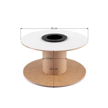   Papír tekercs Ø20 cm - természetes barna fehér (5 db-os csomagolás)