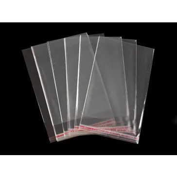   PP ragasztócsíkos celofán tasak jellegű BOPP tasak 8x12 cm - átlátszó (3000 db-os csomagolás)