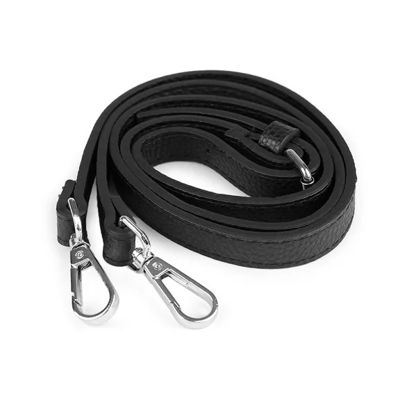 Műbőr heveder / karabinerrel szélessége 1,5 cm - 2 fekete nikkel (10 db-os csomagolás) Műbőr heveder / karabinerrel szélessége 1,5 cm - 2 fekete nikkel (10 db-os csomagolás)