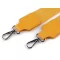 Textil táskafül / heveder karabinerrel szélessége 3,8 cm - 7 mustárszínű nikkel (1 db-os csomagolás)