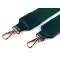 Textil táskafül / heveder karabinerrel szélessége 3,8 cm - 8 zöld sötét arany (1 db-os csomagolás)