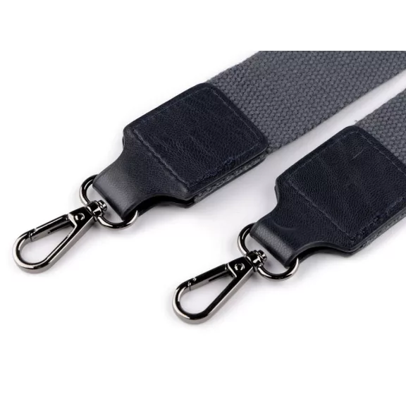 Textil táskafül / heveder karabinerrel szélessége 3,8 cm - 10 szürkéskék fekete nikkel (5 db-os csomagolás) Textil táskafül / heveder karabinerrel szélessége 3,8 cm - 10 szürkéskék fekete nikkel (5 db-os csomagolás)