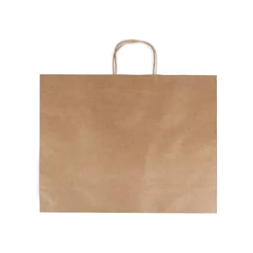   papírtáska sodrott füles 40x43 cm - természetes barna (25 db-os csomagolás)