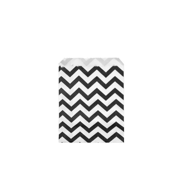 Papír zacskó chevron, pöttyök 10x14 cm - 1 fehér-fekete chevron (500 db-os csomagolás) Papír zacskó chevron, pöttyök 10x14 cm - 1 fehér-fekete chevron (500 db-os csomagolás)