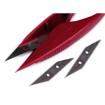   Szálvágó PIN nagyon éles csiptetőolló hossza 11 cm - sötétpiros (4 kártya)