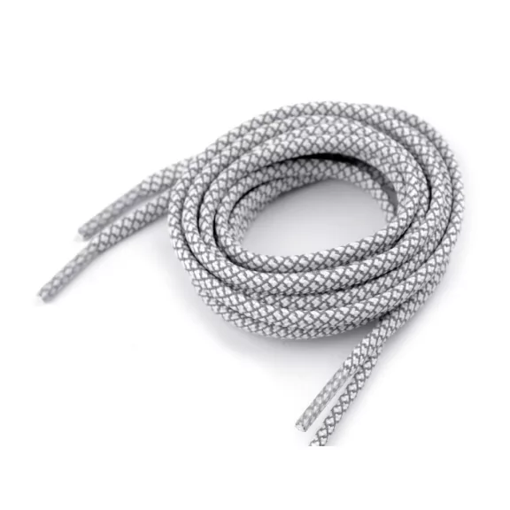 Fényvisszaverő cipófűző, ruhákra hossza 130 cm - 15 vil szürkéskék (50 db-os csomagolás) Fényvisszaverő cipófűző, ruhákra hossza 130 cm - 15 vil szürkéskék (50 db-os csomagolás)