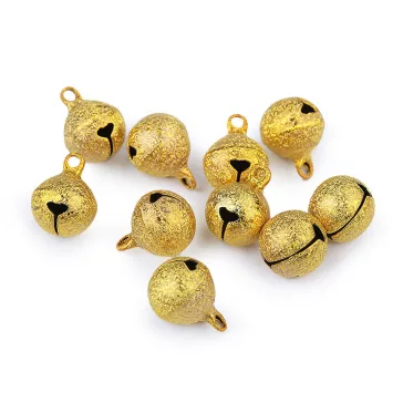 Fémes csengő Ø12 mm - 2 arany (10 db-os csomagolás)