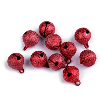 Fémes csengő Ø12 mm - 5 piros (50 db-os csomagolás)