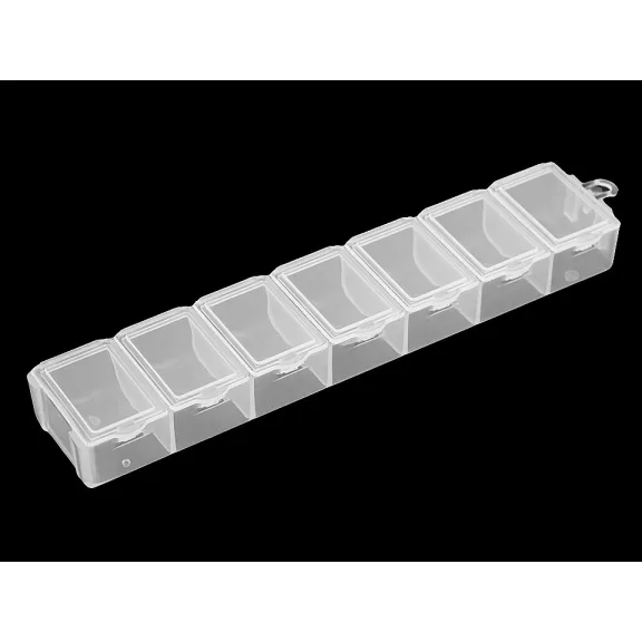 Műanyag rekeszes doboz / tároló 1,8x3,4x15 cm - Transparent (1 db-os csomagolás) Műanyag rekeszes doboz / tároló 1,8x3,4x15 cm - Transparent (1 db-os csomagolás)