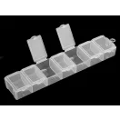Műanyag rekeszes doboz / tároló 1,8x3,4x15 cm - Transparent (5 db-os csomagolás)