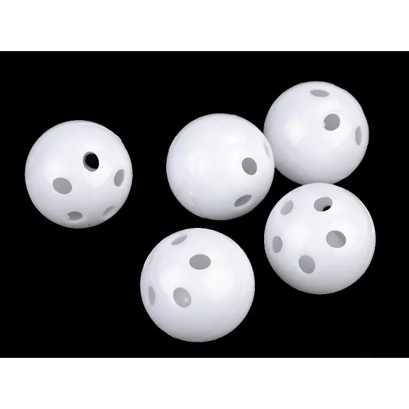 Gömbölyű csörgő Ø33 mm - fehér (5 db-os csomagolás) Gömbölyű csörgő Ø33 mm - fehér (5 db-os csomagolás)
