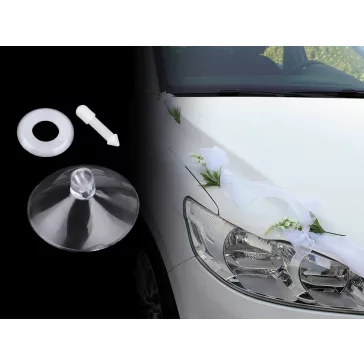   Tapadókorong dekorációk rögzítéséhez biztosítékkal Ø40 mm - Transparent (5 szett)