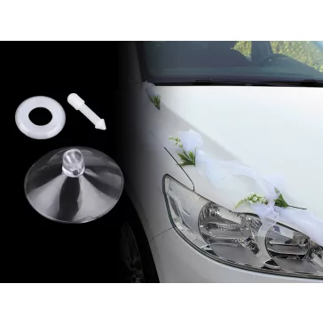   Tapadókorong dekorációk rögzítéséhez biztosítékkal Ø40 mm - Transparent (100 szett)