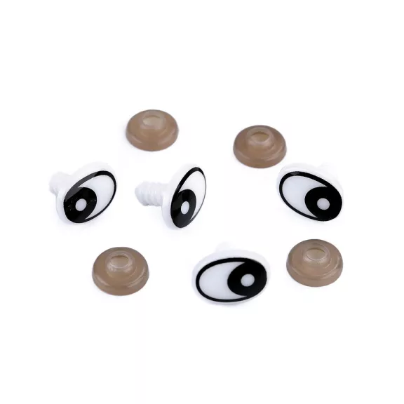 Biztosnágos szemek 12x16 mm biztosítékkal - fekete (20 szett) Biztosnágos szemek 12x16 mm biztosítékkal - fekete (20 szett)