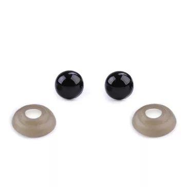 Biztonságos szemek Ø6 mm - fekete (300 szett)