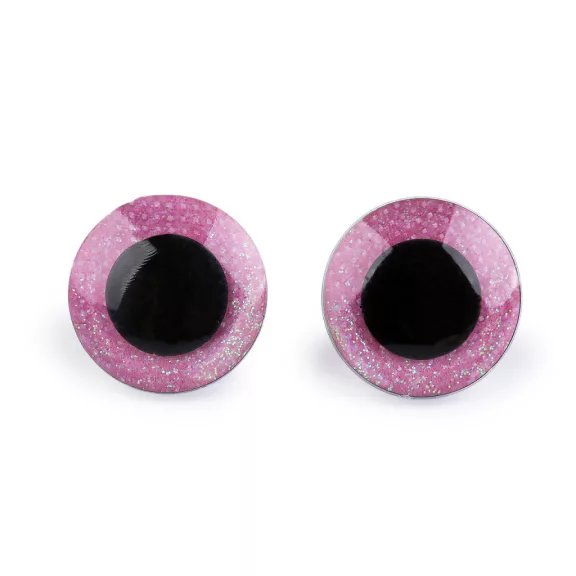 Biztonsági szemek glitterrel Ø25 mm - 2 pink (24 szett) Biztonsági szemek glitterrel Ø25 mm - 2 pink (24 szett)
