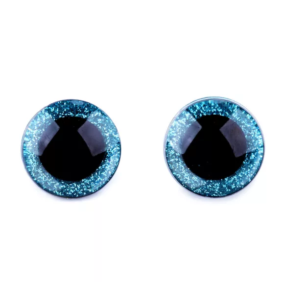 Biztonsági szemek glitterrel Ø25 mm - 4 kék (24 szett) Biztonsági szemek glitterrel Ø25 mm - 4 kék (24 szett)