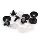 Biztonsági szemek glitterrel Ø25 mm - 10 fehér (4 szett) Biztonsági szemek glitterrel Ø25 mm - 10 fehér (4 szett)