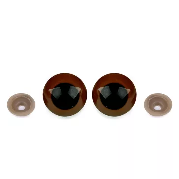 Nagy biztonsági szemek Ø30 mm - 3 barnás (160 szett)