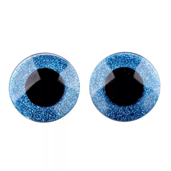 Nagy biztonsági szemek glitterrel Ø40 mm - 3 kék (48 szett) Nagy biztonsági szemek glitterrel Ø40 mm - 3 kék (48 szett)