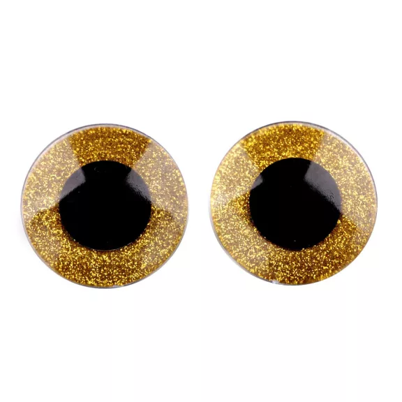 Nagy biztonsági szemek glitterrel Ø40 mm - 2 arany (48 szett) Nagy biztonsági szemek glitterrel Ø40 mm - 2 arany (48 szett)