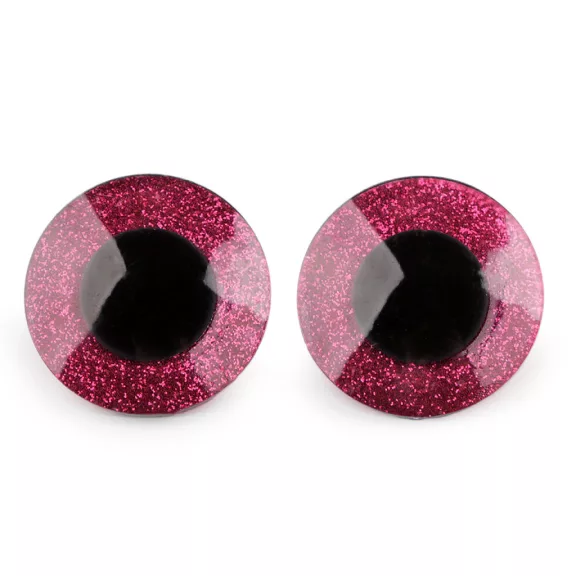Nagy biztonsági szemek glitterrel Ø40 mm - 4 pink (48 szett) Nagy biztonsági szemek glitterrel Ø40 mm - 4 pink (48 szett)