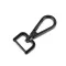 Fém forgós karabiner 20 mm-es befűző - 5 fekete lakk (1 db-os csomagolás)