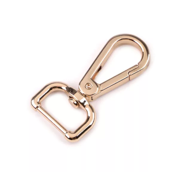 Fém forgós karabiner 20 mm-es befűző - 6 rózsaarany (1 db-os csomagolás) Fém forgós karabiner 20 mm-es befűző - 6 rózsaarany (1 db-os csomagolás)