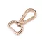 Fém forgós karabiner 20 mm-es befűző - 6 rózsaarany (20 db-os csomagolás)
