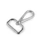 Fém forgós karabiner 30 mm-es befűző - 1 nikkel (1 db-os csomagolás)
