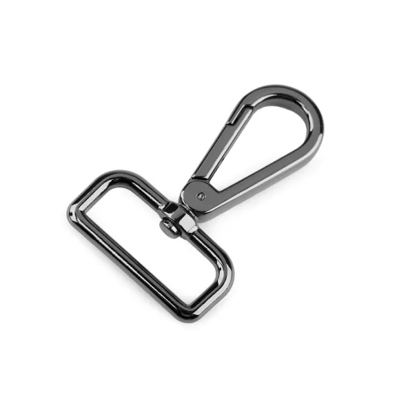 Fém forgós karabiner 30 mm-es befűző - 2 nikkel fekete (20 db-os csomagolás) Fém forgós karabiner 30 mm-es befűző - 2 nikkel fekete (20 db-os csomagolás)