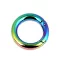 Karabiner karika / ovál táskára / szivárváonyos kulcs - 1 multicolor karika (1 db-os csomagolás)