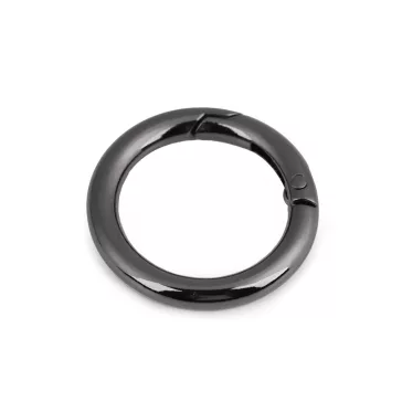   Karabiner táskára / karika kulcsra Ø25 mm - 2 nikkel fekete (1 db-os csomagolás)